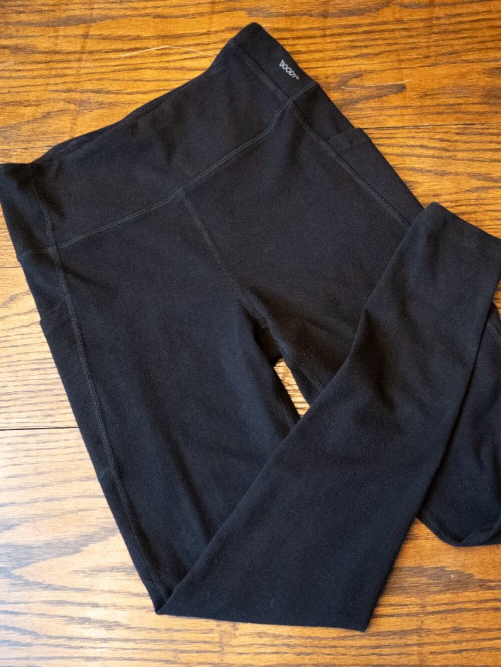 Boody Women's Black Viscose & Organic Cotton Leggings S